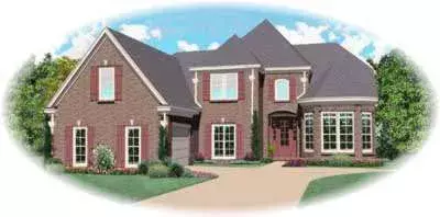 Traditional house plans 6-829 - front exterior, 2,731 sq ft, 4 bed, 3 bath house plans | Monster House Plans