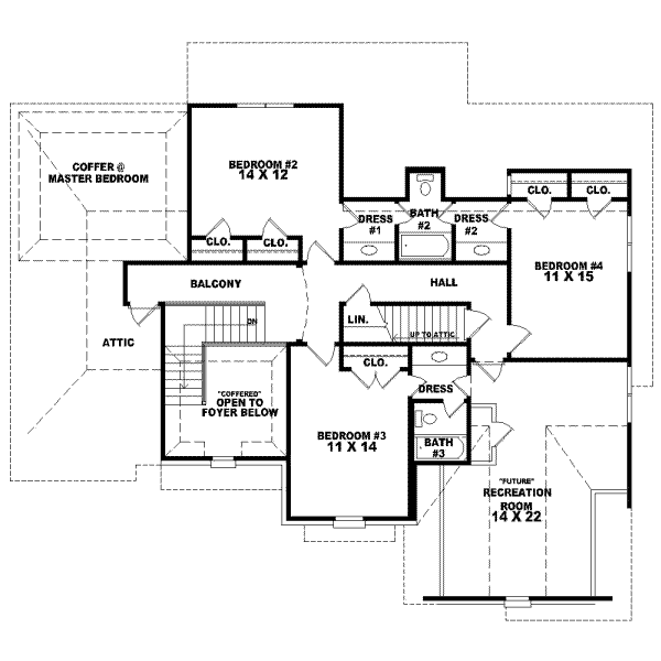Upper/Second Floor Plan:6-850