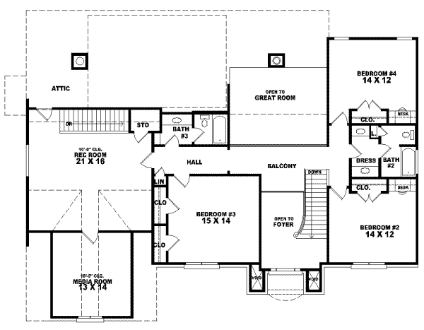 Upper/Second Floor Plan:6-857