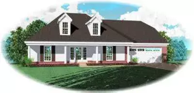 Southern house plans 6-863 - front exterior, 2,507 sq ft, 3 bed, 2 bath house plans | Monster House Plans