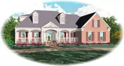 Southern house plans 6-864 - front exterior, 3,519 sq ft, 4 bed, 3 bath house plans | Monster House Plans