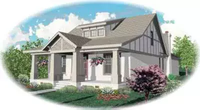 Bungalow house plans 6-910 - front exterior, 3,122 sq ft, 4 bed, 3 bath house plans | Monster House Plans