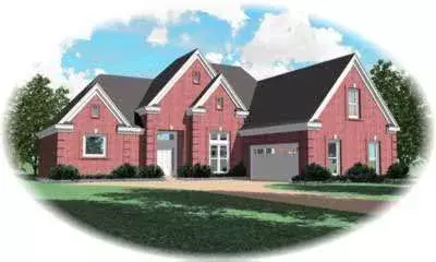 Traditional house plans 6-913 - front exterior, 2,572 sq ft, 3 bed, 2 bath house plans | Monster House Plans