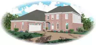European house plans 6-924 - front exterior, 2,691 sq ft, 3 bed, 3 bath house plans | Monster House Plans