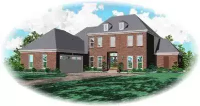 Early American house plans 6-938 - front exterior, 2,775 sq ft, 3 bed, 3 bath house plans | Monster House Plans