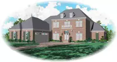 Early American house plans 6-949 - front exterior, 3,168 sq ft, 3 bed, 3 bath house plans | Monster House Plans