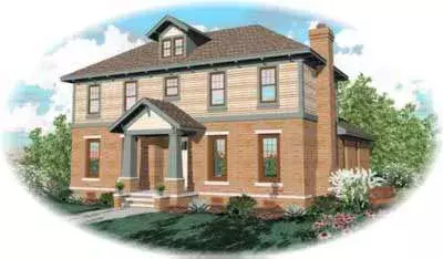 Early American house plans 6-955 - front exterior, 3,074 sq ft, 3 bed, 2 bath house plans | Monster House Plans