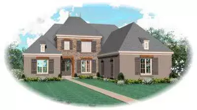 European house plans 6-976 - front exterior, 4,008 sq ft, 5 bed, 4 bath house plans | Monster House Plans