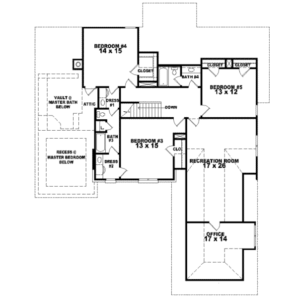 Upper/Second Floor Plan: 6-976