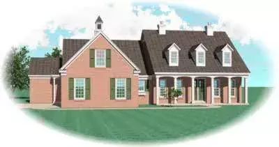 Southern house plans 6-991 - front exterior, 2,323 sq ft, 3 bed, 2 bath house plans | Monster House Plans