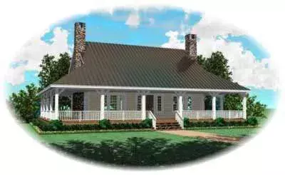 European house plans 6-995 - front exterior, 3,400 sq ft, 1 bed, 2 bath house plans | Monster House Plans