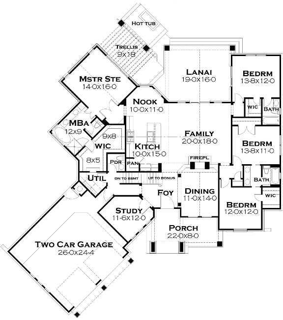 Main Floor Plan: 61-124