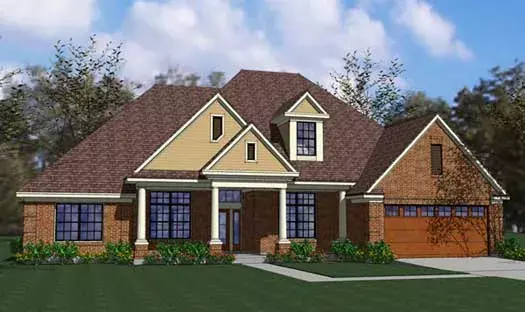 Traditional house plans 61-149 - front exterior, 1,997 sq ft, 3 bed, 2 bath house plans | Monster House Plans