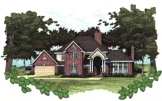 Traditional house plans 61-168 - front exterior, 2,798 sq ft, 3 bed, 2 bath house plans | Monster House Plans