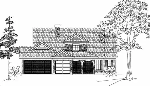 Farmhouse house plans 62-106 - front exterior, 2,394 sq ft, 2 bed, 3 bath house plans | Monster House Plans