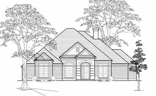 Traditional house plans 62-118 - front exterior, 2,701 sq ft, 3 bed, 2 bath house plans | Monster House Plans