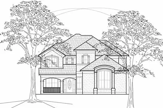 Traditional house plans 62-122 - front exterior, 2,756 sq ft, 3 bed, 3 bath house plans | Monster House Plans