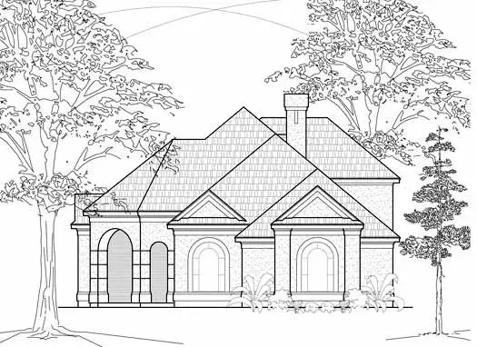 Traditional house plans 62-132 - front exterior, 2,910 sq ft, 3 bed, 2 bath house plans | Monster House Plans