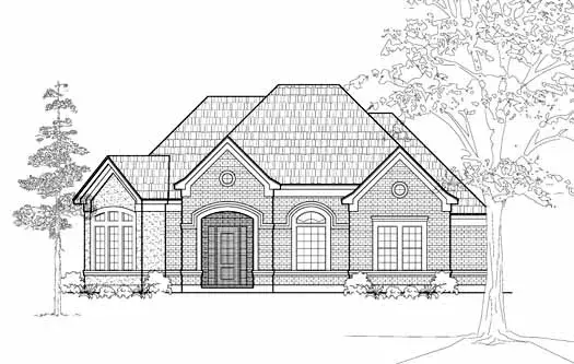 Traditional house plans 62-143 - front exterior, 3,086 sq ft, 3 bed, 2 bath house plans | Monster House Plans