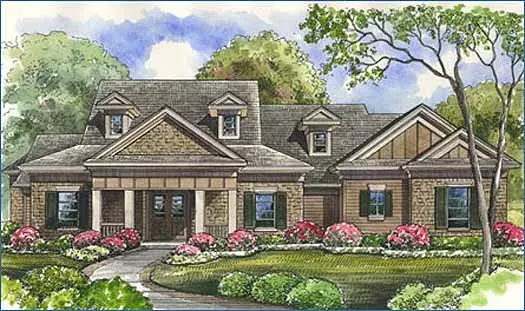 Southern house plans 62-153 - front exterior, 3,221 sq ft, 3 bed, 3 bath house plans | Monster House Plans