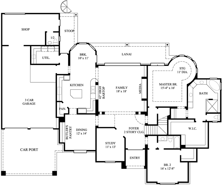 Main Floor Plan: 62-154
