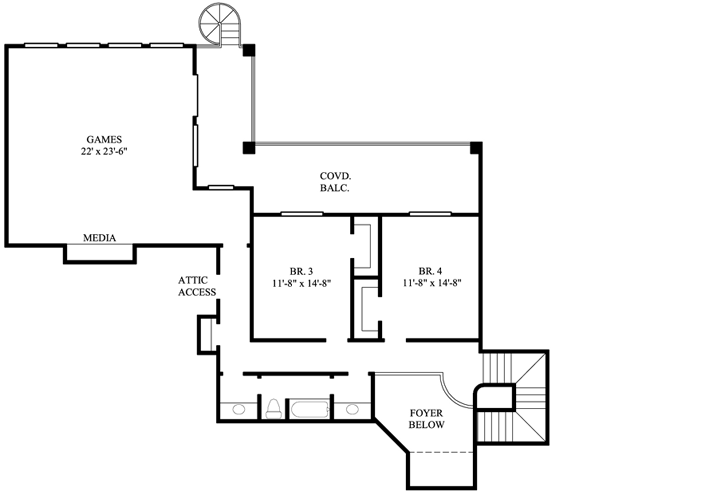 Upper/Second Floor Plan:62-154