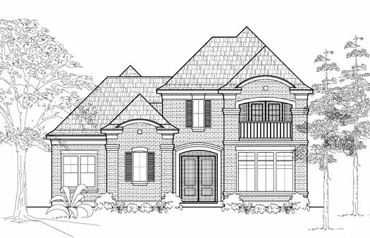 Traditional house plans 62-155 - front exterior, 3,236 sq ft, 2 bed, 3 bath house plans | Monster House Plans