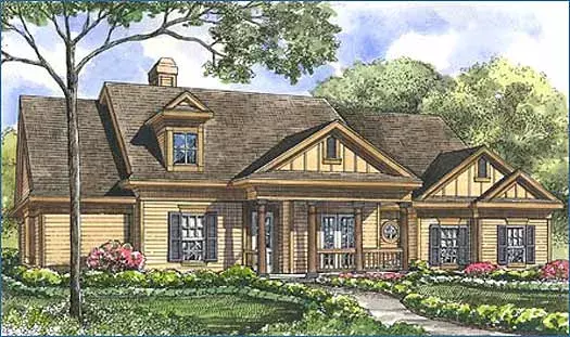 Southern house plans 62-159 - front exterior, 3,246 sq ft, 4 bed, 3 bath house plans | Monster House Plans