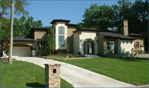 European house plans 62-174 - front exterior, 3,371 sq ft, 3 bed, 3 bath house plans | Monster House Plans