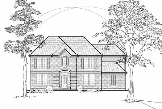 European house plans 62-175 - front exterior, 3,376 sq ft, 4 bed, 3 bath house plans | Monster House Plans