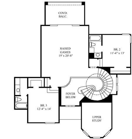 Upper/Second Floor Plan:62-180