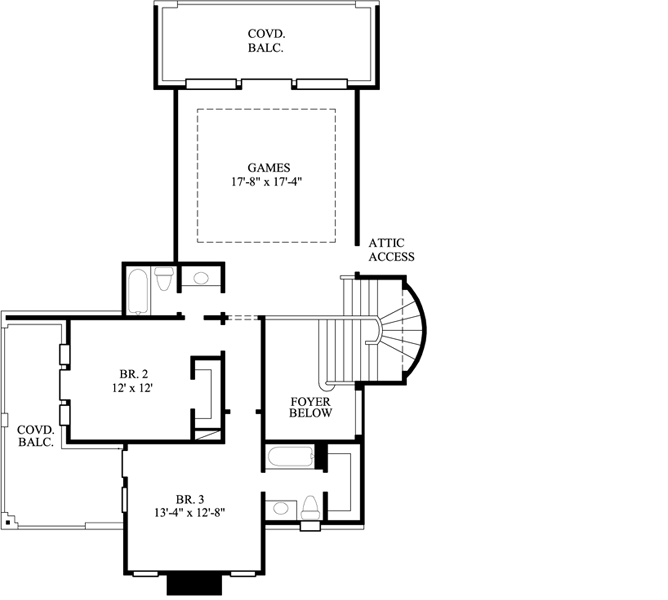 Upper/Second Floor Plan:62-185