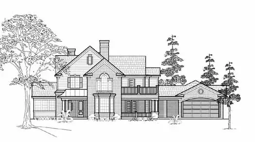 Southern house plans 62-192 - front exterior, 3,527 sq ft, 3 bed, 3 bath house plans | Monster House Plans