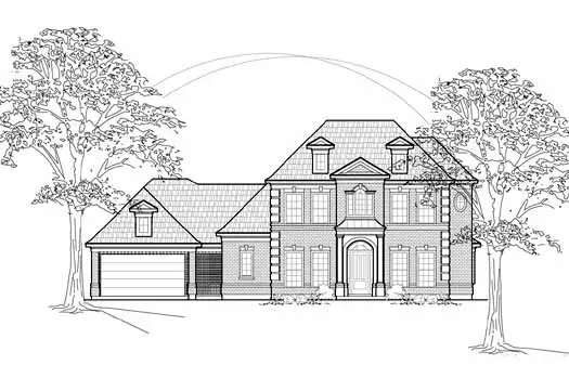 Southern Colonial house plans 62-207 - front exterior, 3,622 sq ft, 4 bed, 3 bath house plans | Monster House Plans