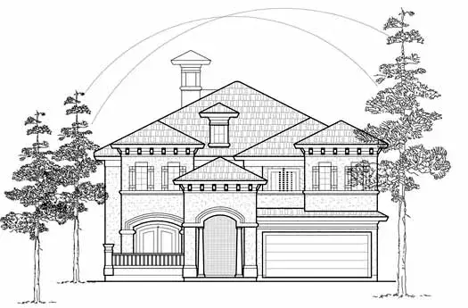 Mediterranean house plans 62-221 - front exterior, 3,677 sq ft, 4 bed, 4 bath house plans | Monster House Plans