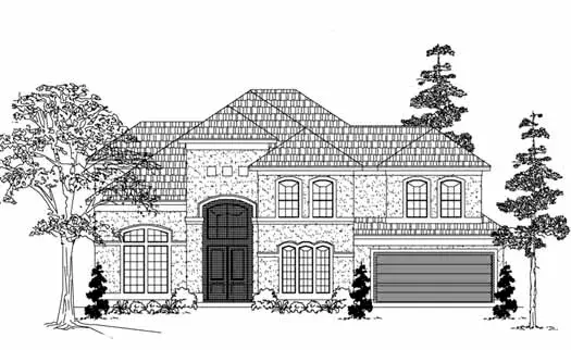 Mediterranean house plans 62-223 - front exterior, 3,688 sq ft, 4 bed, 3 bath house plans | Monster House Plans