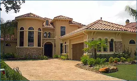 Mediterranean house plans 62-228 - front exterior, 3,732 sq ft, 4 bed, 4 bath house plans | Monster House Plans