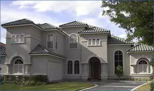 Mediterranean house plans 62-249 - front exterior, 3,868 sq ft, 3 bed, 3 bath house plans | Monster House Plans