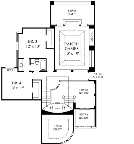 Upper/Second Floor Plan:62-250
