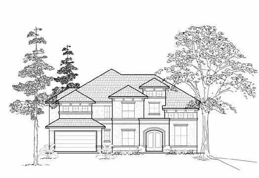 Mediterranean house plans 62-268 - front exterior, 3,960 sq ft, 4 bed, 3 bath house plans | Monster House Plans