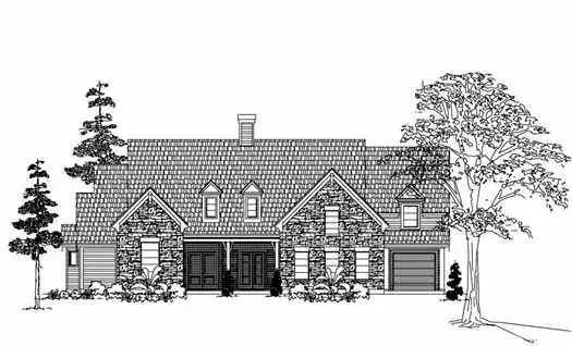 Farmhouse house plans 62-269 - front exterior, 3,960 sq ft, 4 bed, 3 bath house plans | Monster House Plans