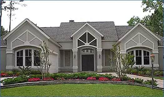 Traditional house plans 62-273 - front exterior, 3,997 sq ft, 4 bed, 3 bath house plans | Monster House Plans