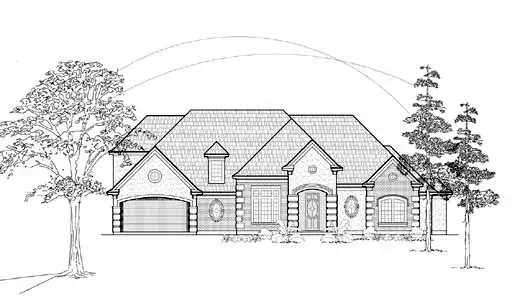 Traditional house plans 62-276 - front exterior, 4,015 sq ft, 4 bed, 3 bath house plans | Monster House Plans