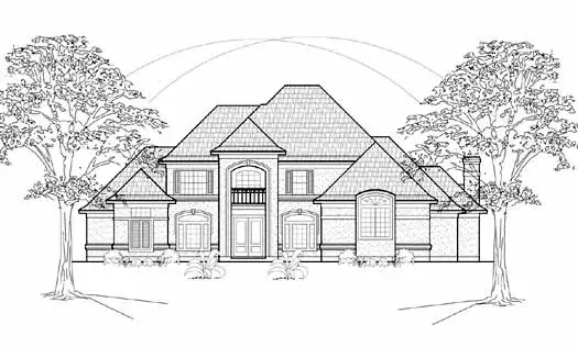 Traditional house plans 62-279 - front exterior, 4,046 sq ft, 4 bed, 3 bath house plans | Monster House Plans