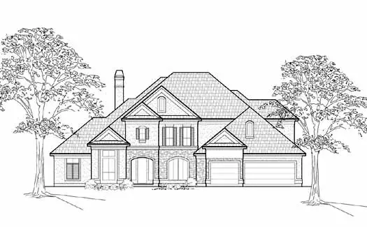 Traditional house plans 62-281 - front exterior, 4,075 sq ft, 4 bed, 4 bath house plans | Monster House Plans