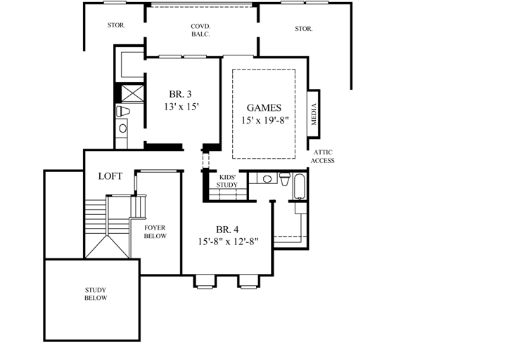 Upper/Second Floor Plan:62-282