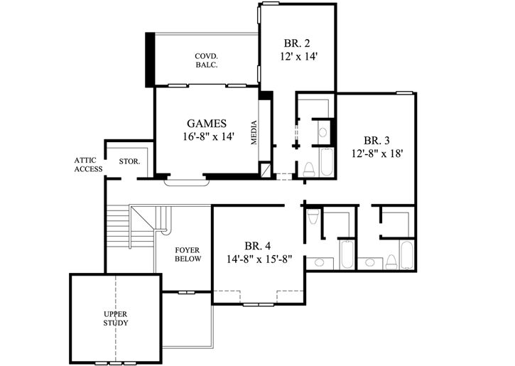 Upper/Second Floor Plan:62-283