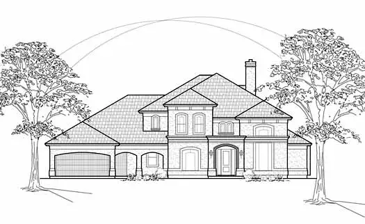 Mediterranean house plans 62-284 - front exterior, 4,098 sq ft, 4 bed, 3 bath house plans | Monster House Plans