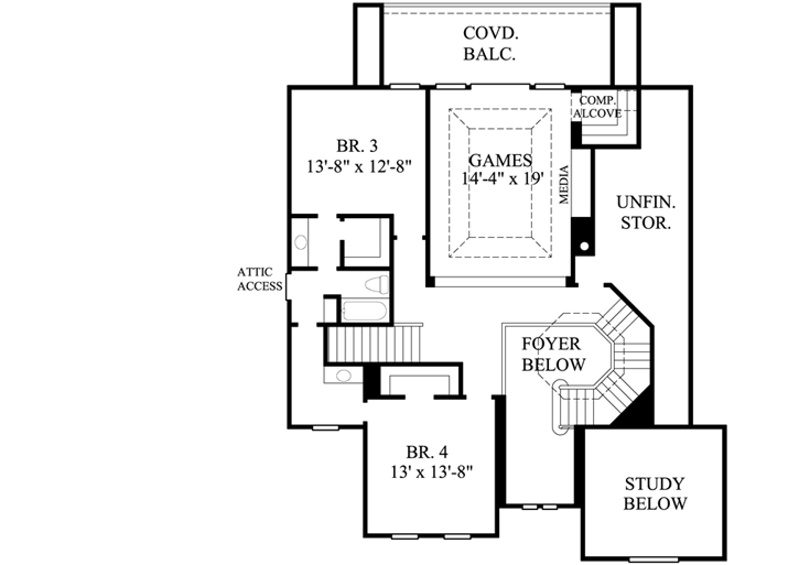 Upper/Second Floor Plan:62-288