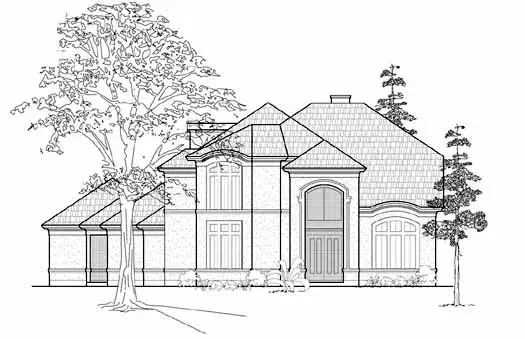 Mediterranean house plans 62-290 - front exterior, 4,134 sq ft, 4 bed, 3 bath house plans | Monster House Plans